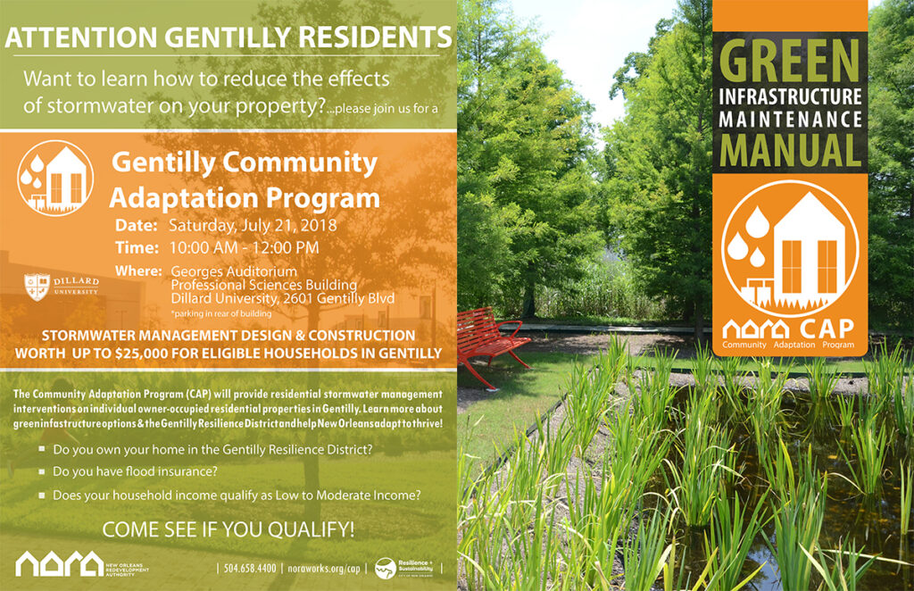 After Hurricane Katrina, the Gentilly Neighborhood benefited from the formation of a “Resilience District”, funding, and education. / Community Adaptation Program in Gentilly, New Orleans, Louisiana, Design Jones, LLC