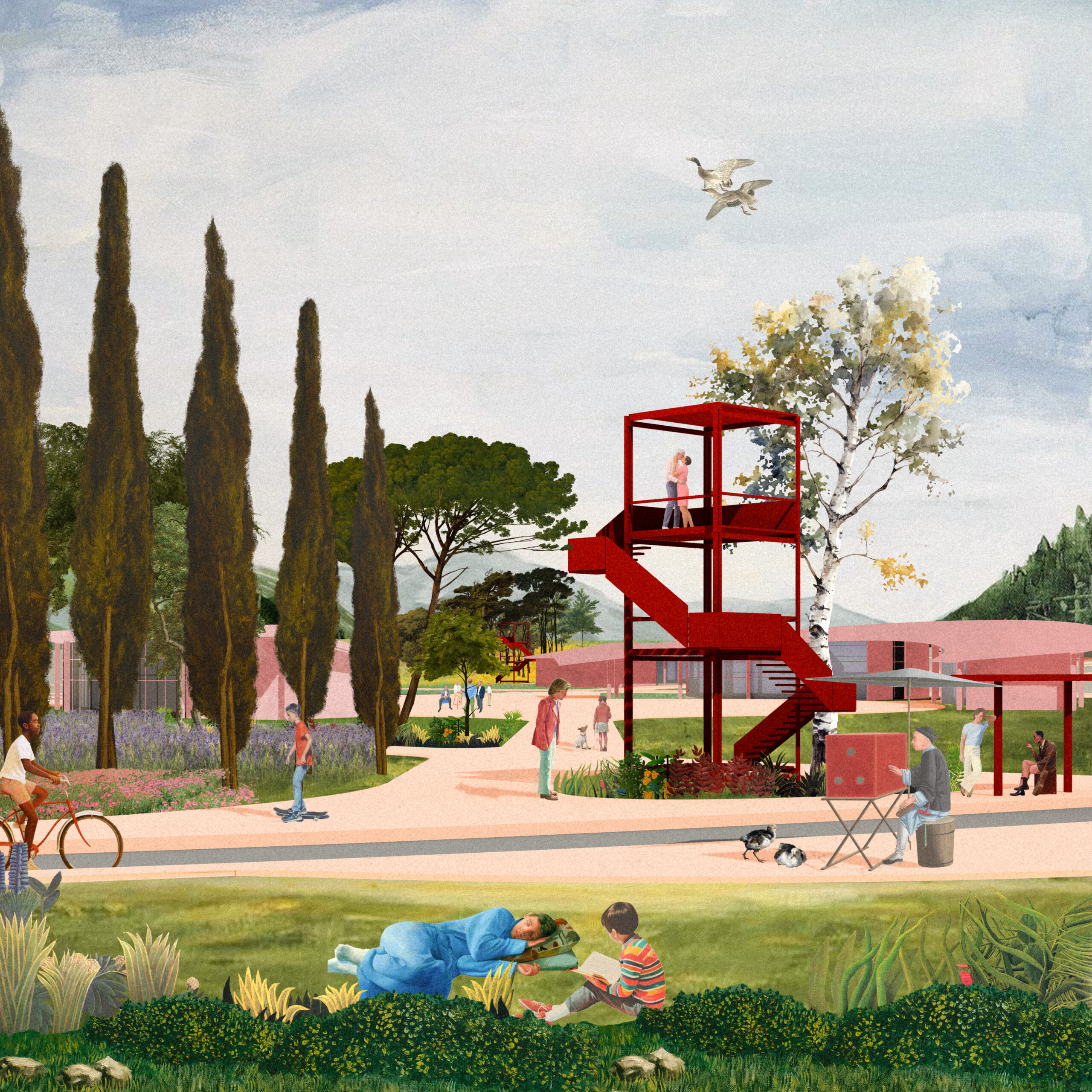 On the verge of city and Arcadia: Redefining the University Grid